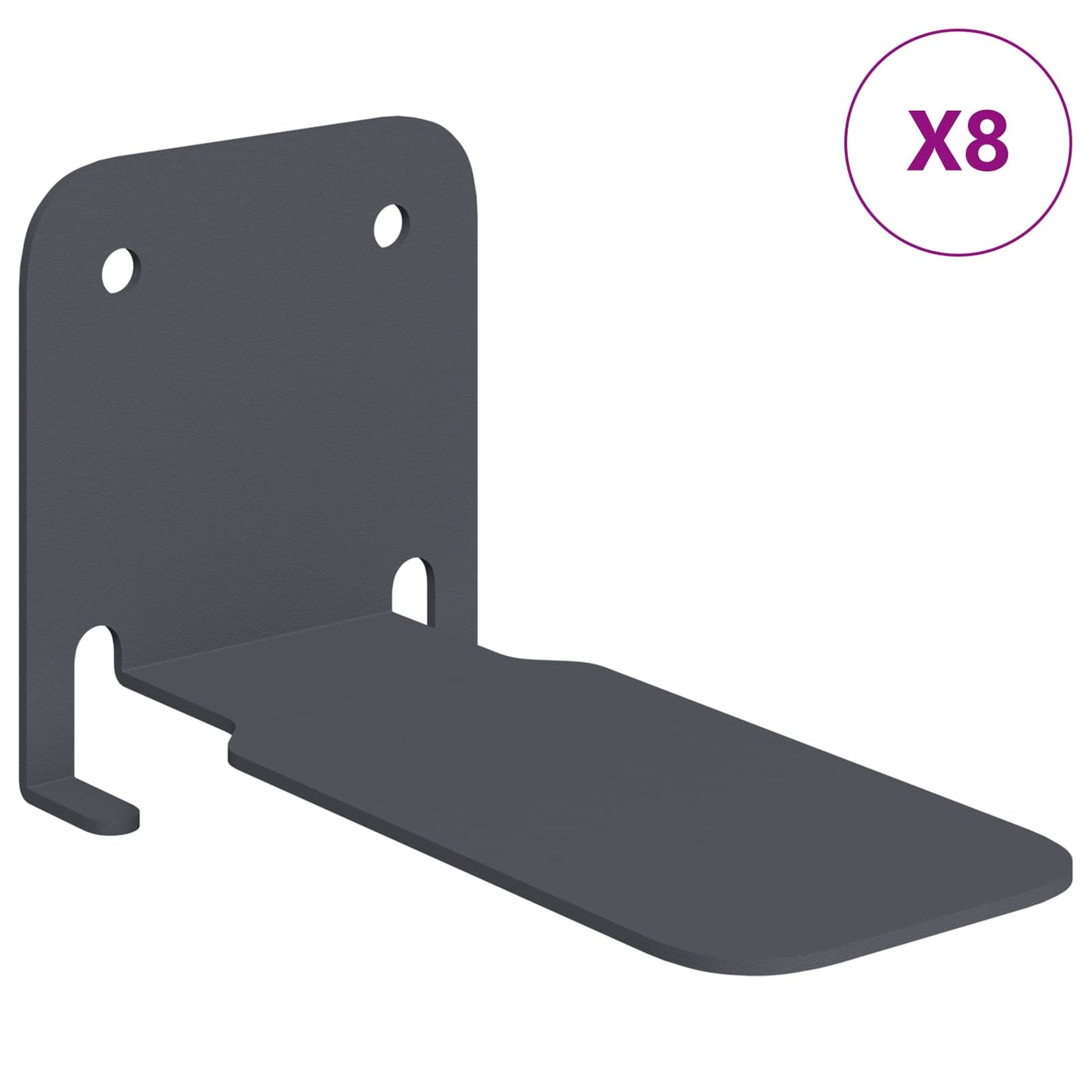 Drijvende plank met plank 8 pcs Antraciet 6 x 10,8 x 6,6 cm is nu te koop bij PeponiXL, paradijselijk wonen!