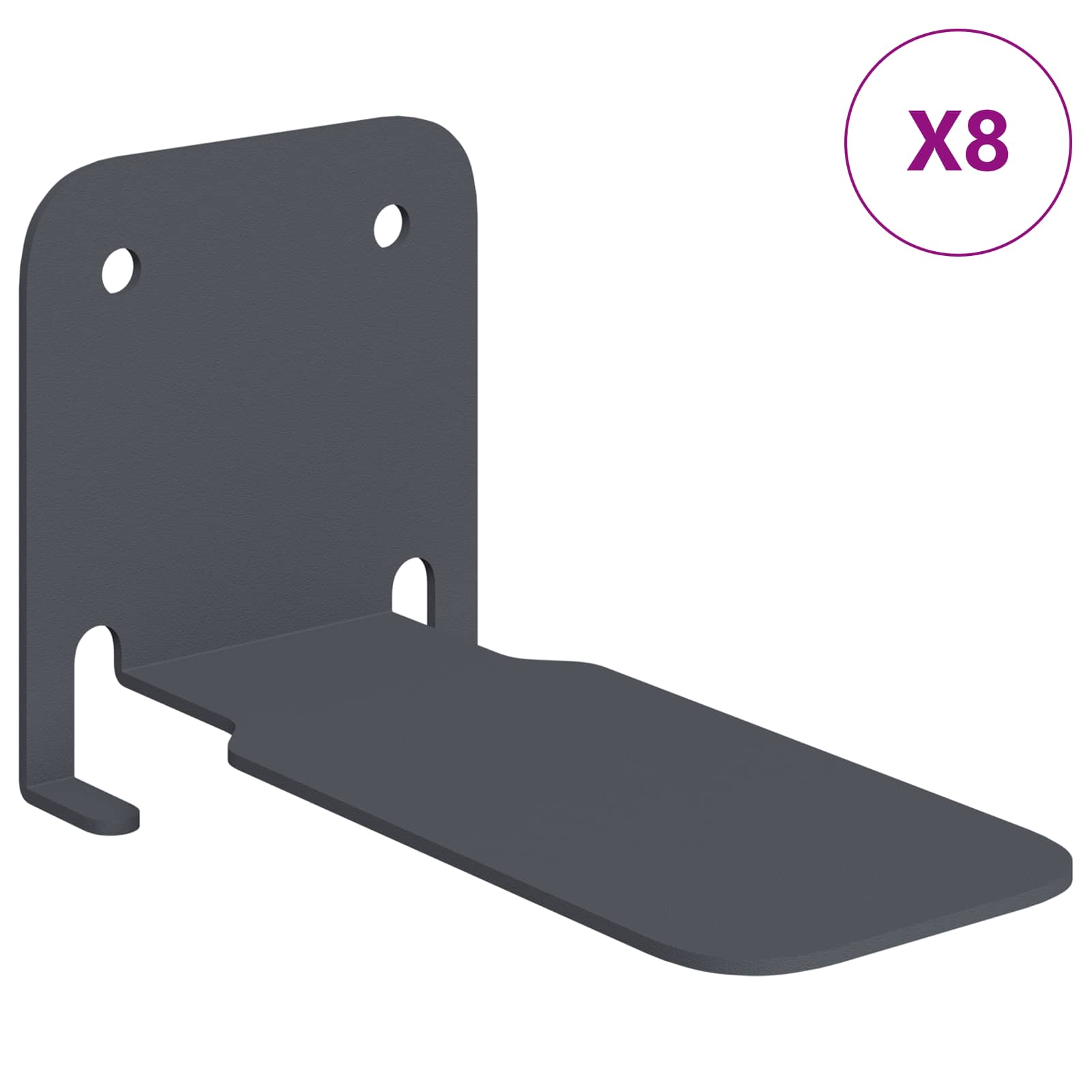 Drijvende plank met plank 8 pcs Antraciet 6 x 10,8 x 6,6 cm is nu te koop bij PeponiXL, paradijselijk wonen!