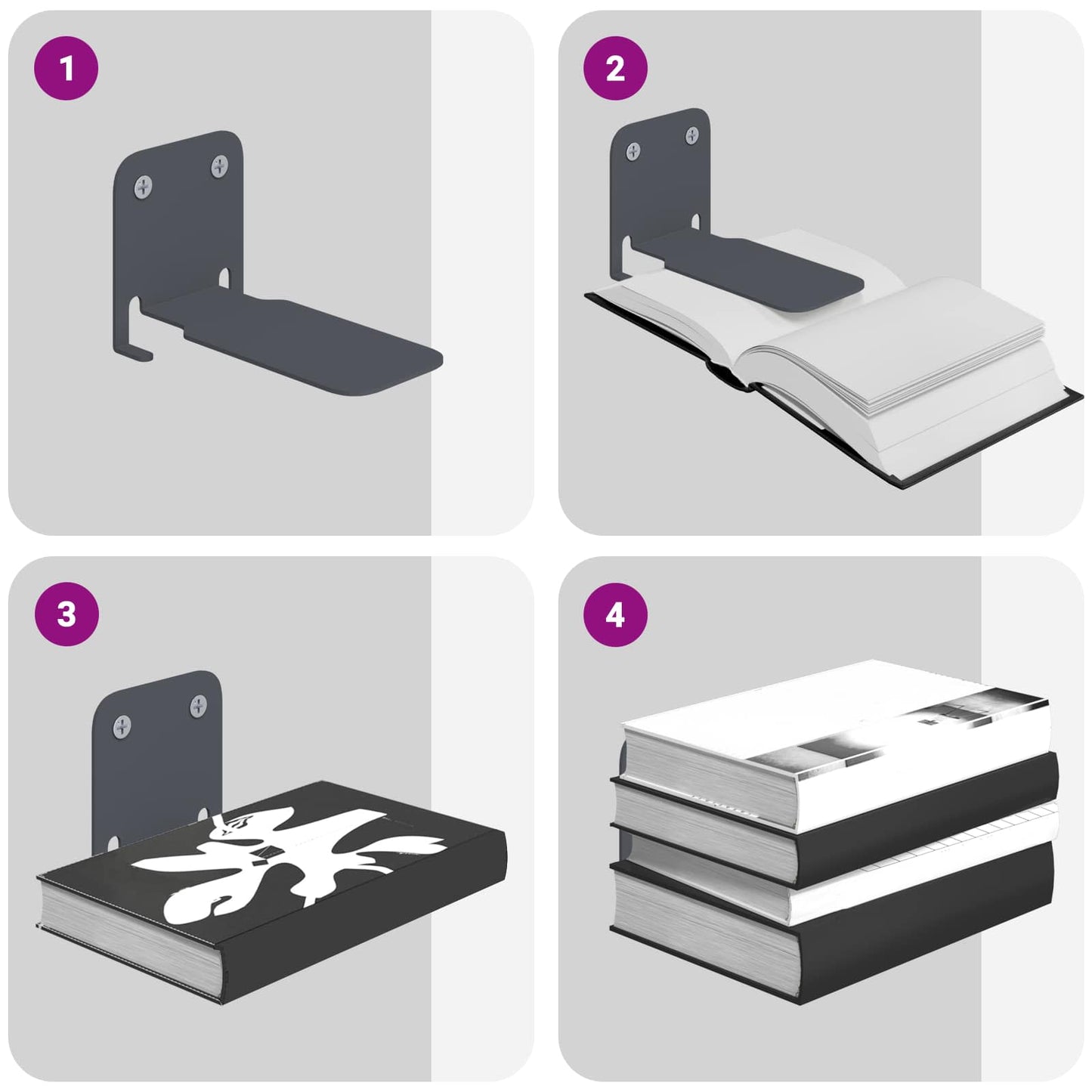 Drijvende plank met plank 8 pcs Antraciet 6 x 10,8 x 6,6 cm is nu te koop bij PeponiXL, paradijselijk wonen!