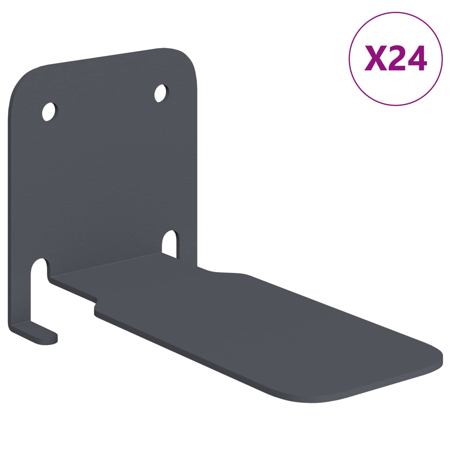 Drijvende plank met plank 24 pcs Antraciet 6 x 10,8 x 6,6 cm is nu te koop bij PeponiXL, paradijselijk wonen!