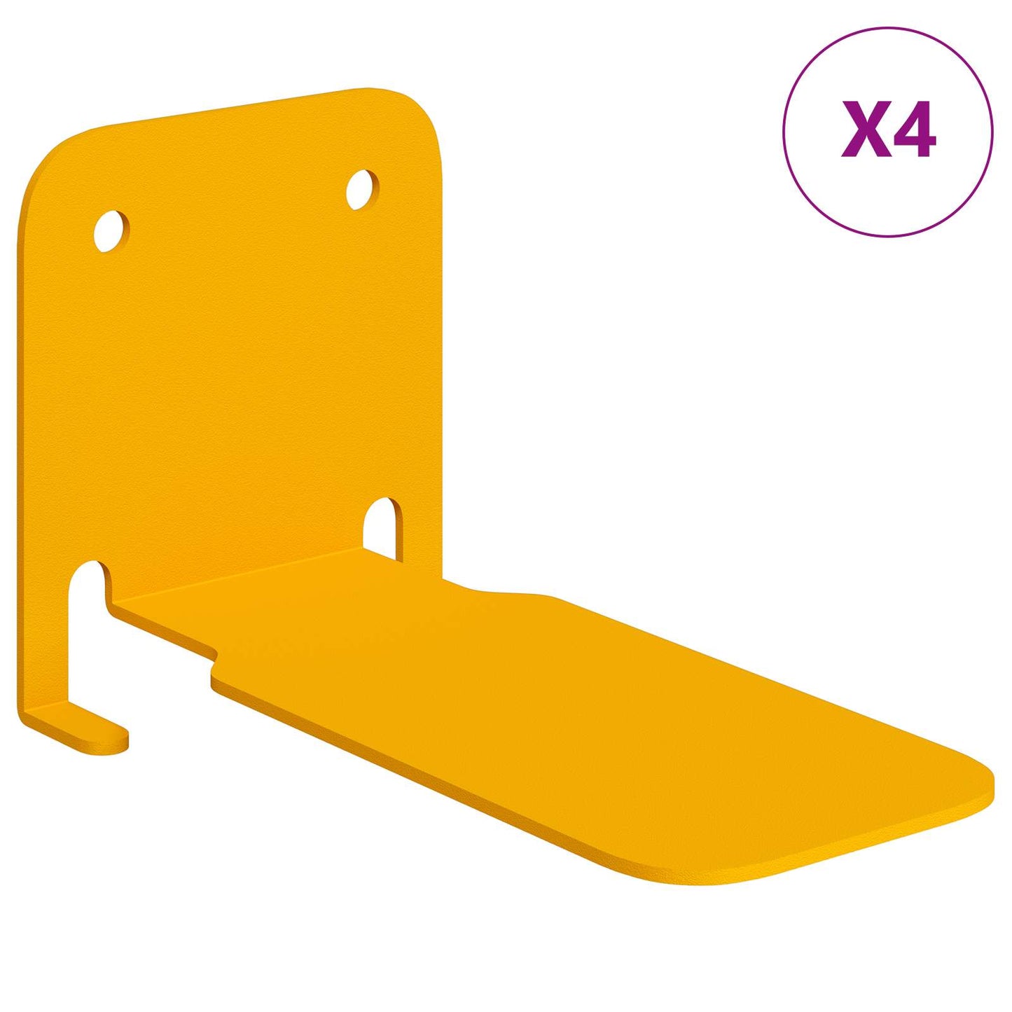 Drijvende plank met plank 4 pcs Mosterdgeel 6 x 10,8 x 6,6 cm is nu te koop bij PeponiXL, paradijselijk wonen!