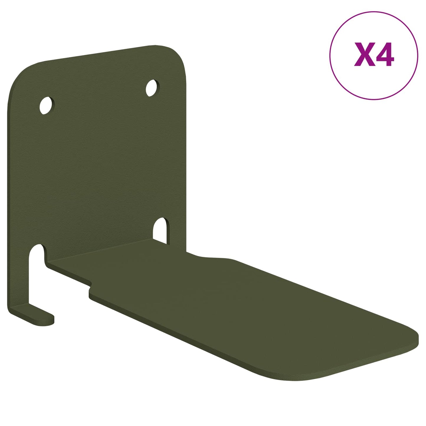 Drijvende plank met plank 4 pcs Olijf Groen 6 x 10,8 x 6,6 cm is nu te koop bij PeponiXL, paradijselijk wonen!