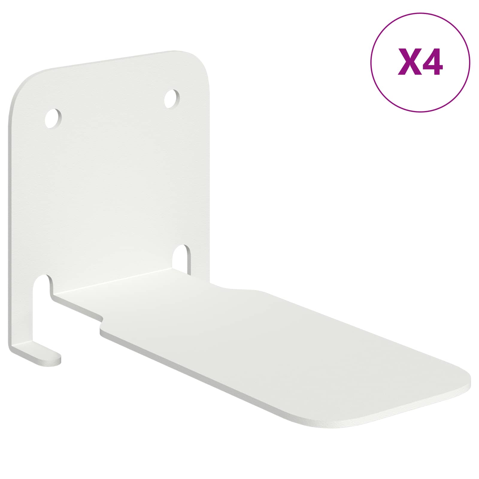 Drijvende plank met plank 4 pcs Wit 6 x 10,8 x 6,6 cm is nu te koop bij PeponiXL, paradijselijk wonen!