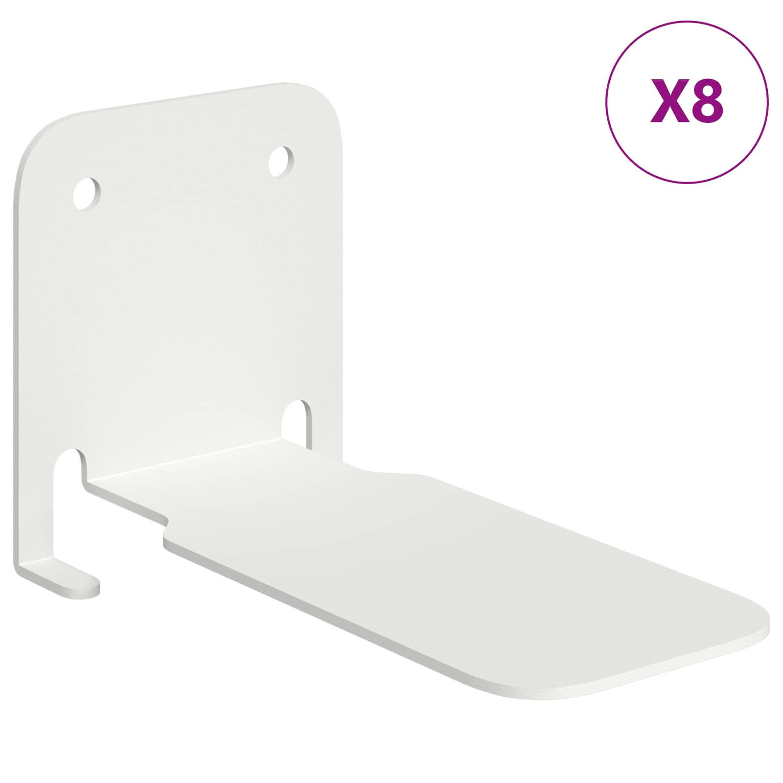 Drijvende plank met plank 8 pcs Wit 6 x 10,8 x 6,6 cm is nu te koop bij PeponiXL, paradijselijk wonen!