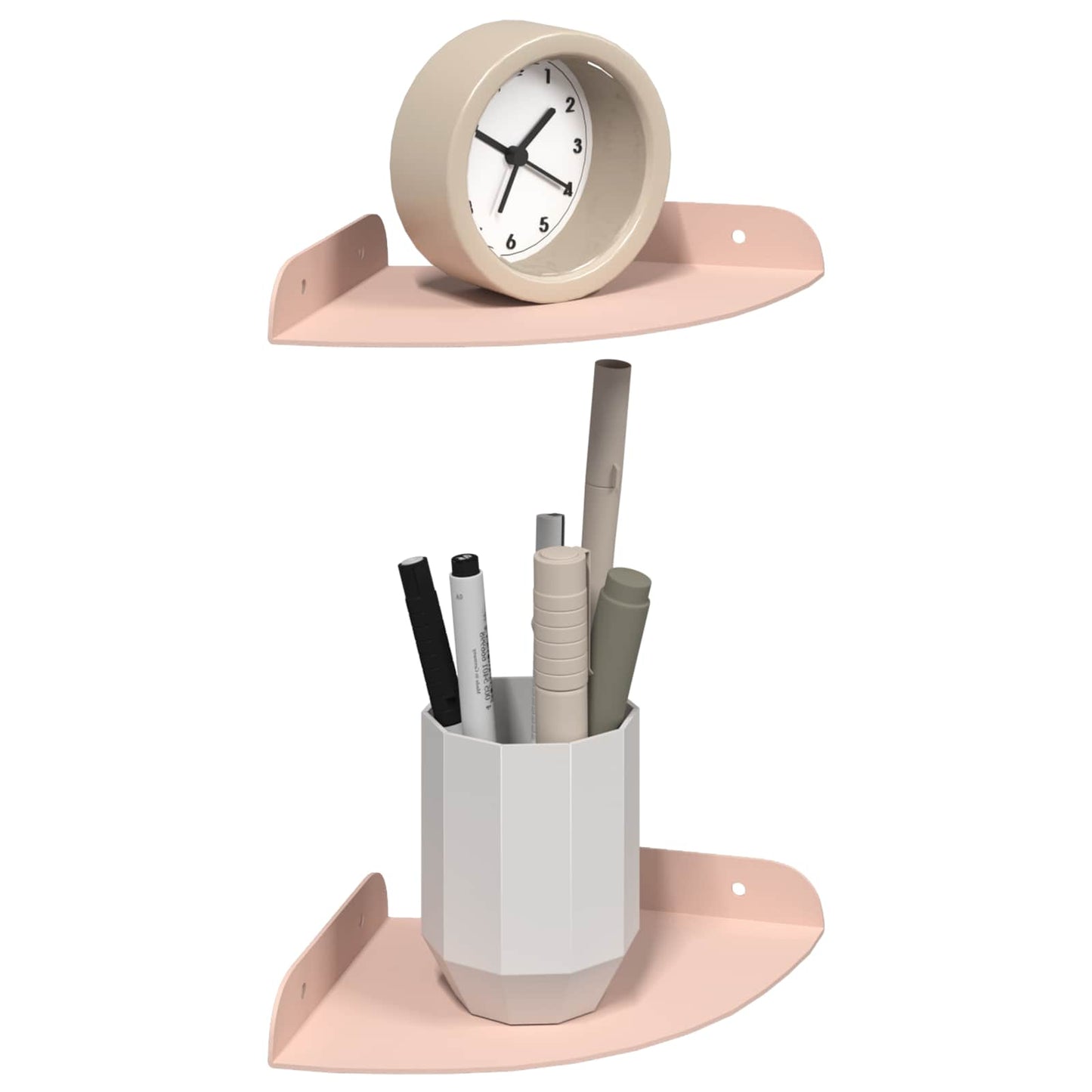 Drijvende plank met plank met opslag 2 pcs Roze 15 x 15 x 2 cm is nu te koop bij PeponiXL, paradijselijk wonen!