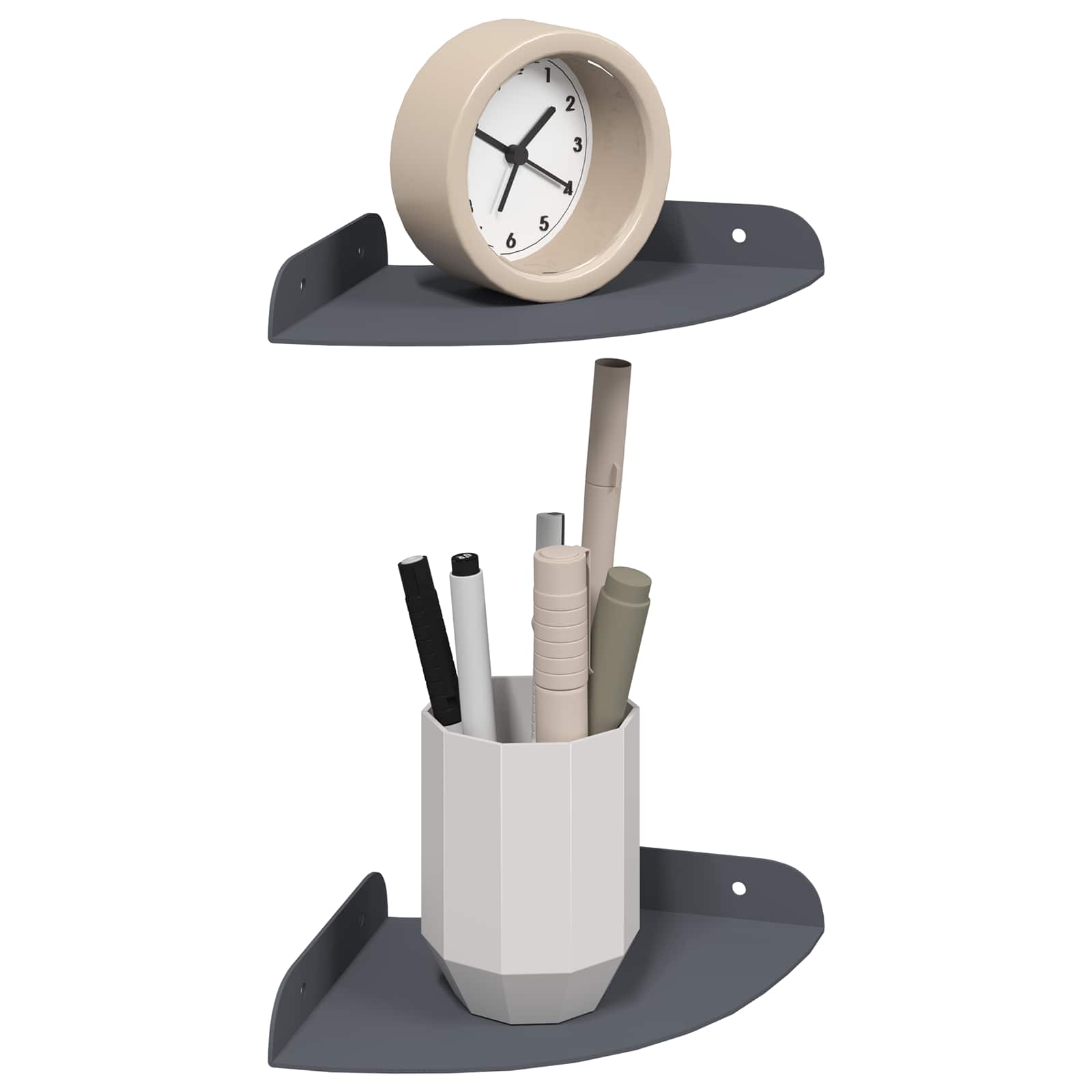 Drijvende plank met plank 2 pcs Antraciet 15 x 15 x 2 cm is nu te koop bij PeponiXL, paradijselijk wonen!