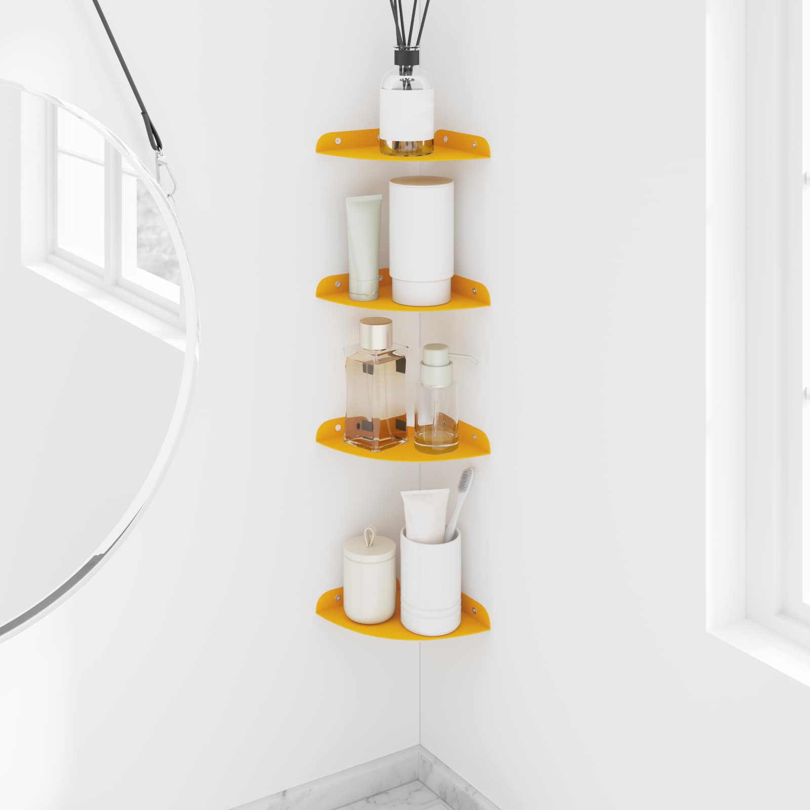 Drijvende plank met plank 4 pcs Mosterdgeel 15 x 15 x 2 cm is nu te koop bij PeponiXL, paradijselijk wonen!