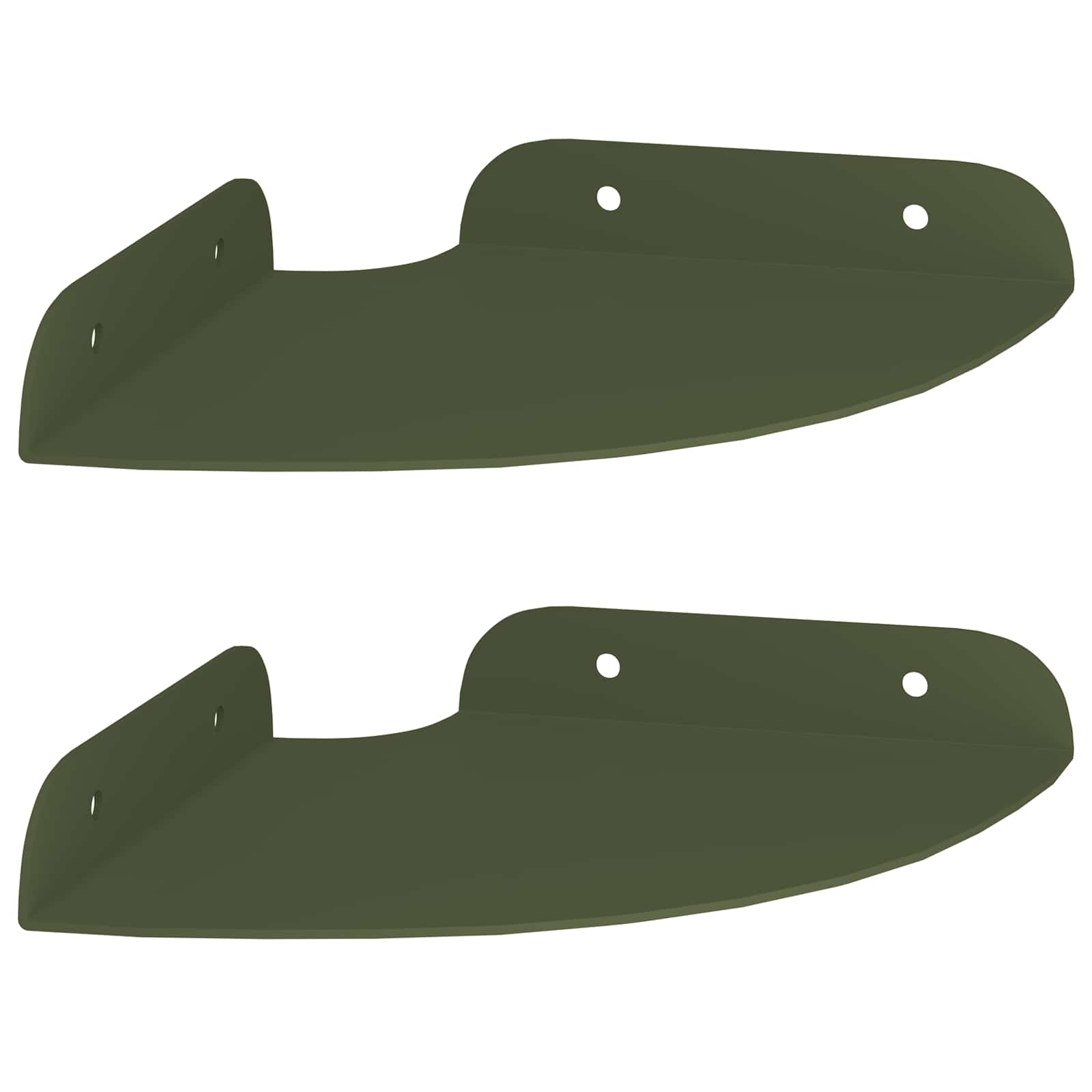 Drijvende plank met plank 2 pcs Olijf Groen 15 x 15 x 2 cm is nu te koop bij PeponiXL, paradijselijk wonen!