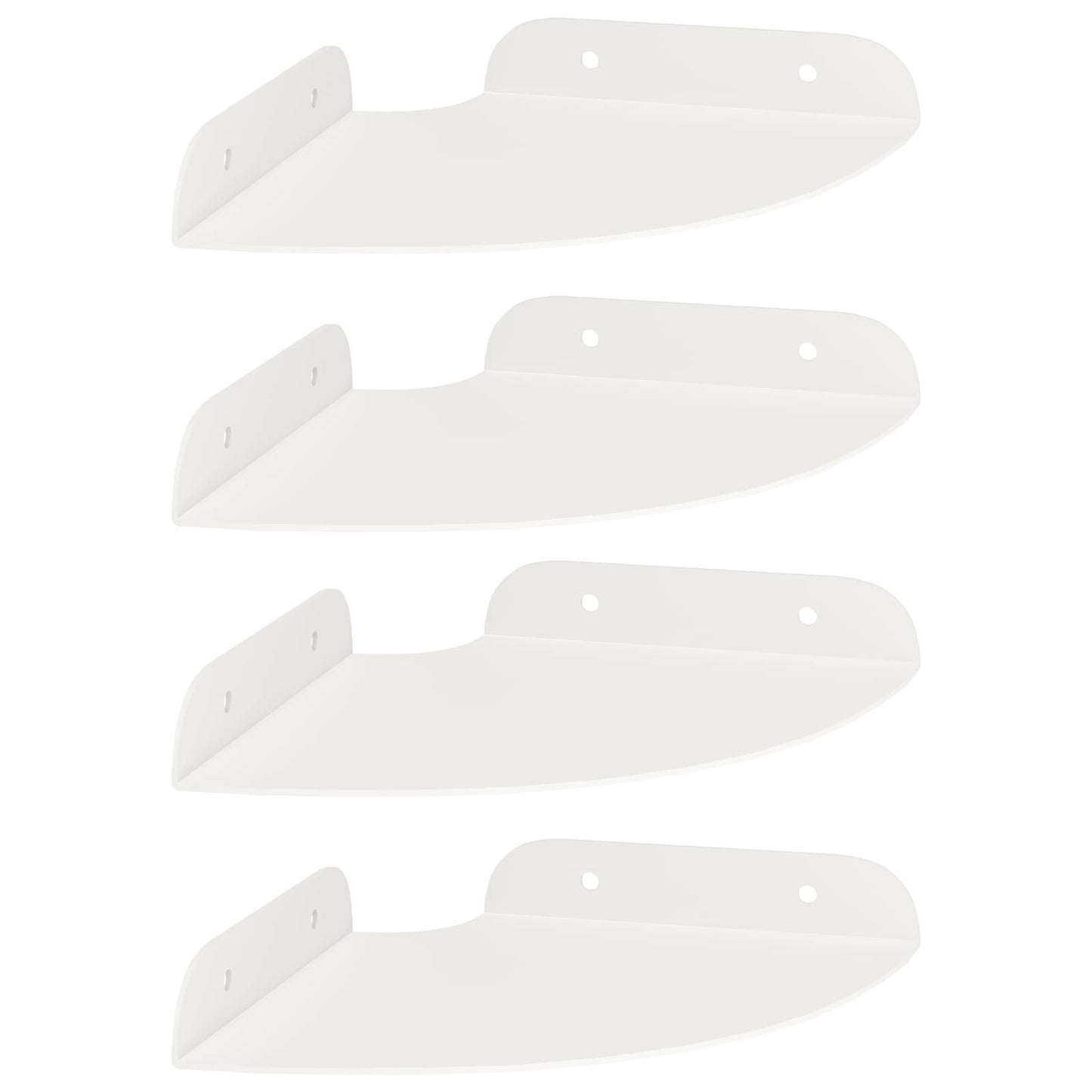 Drijvende plank met plank met opslag 4 pcs Wit 15 x 15 x 2 cm is nu te koop bij PeponiXL, paradijselijk wonen!