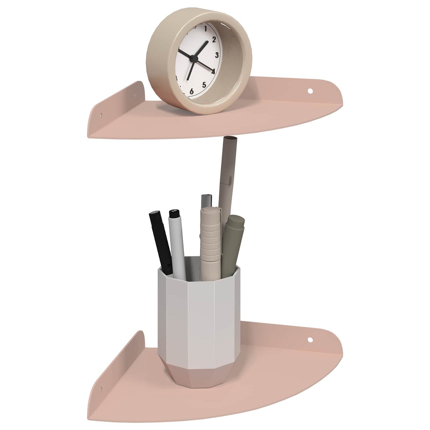 Drijvende plank met plank met opslag 2 pcs Roze 18 x 18 x 2 cm is nu te koop bij PeponiXL, paradijselijk wonen!