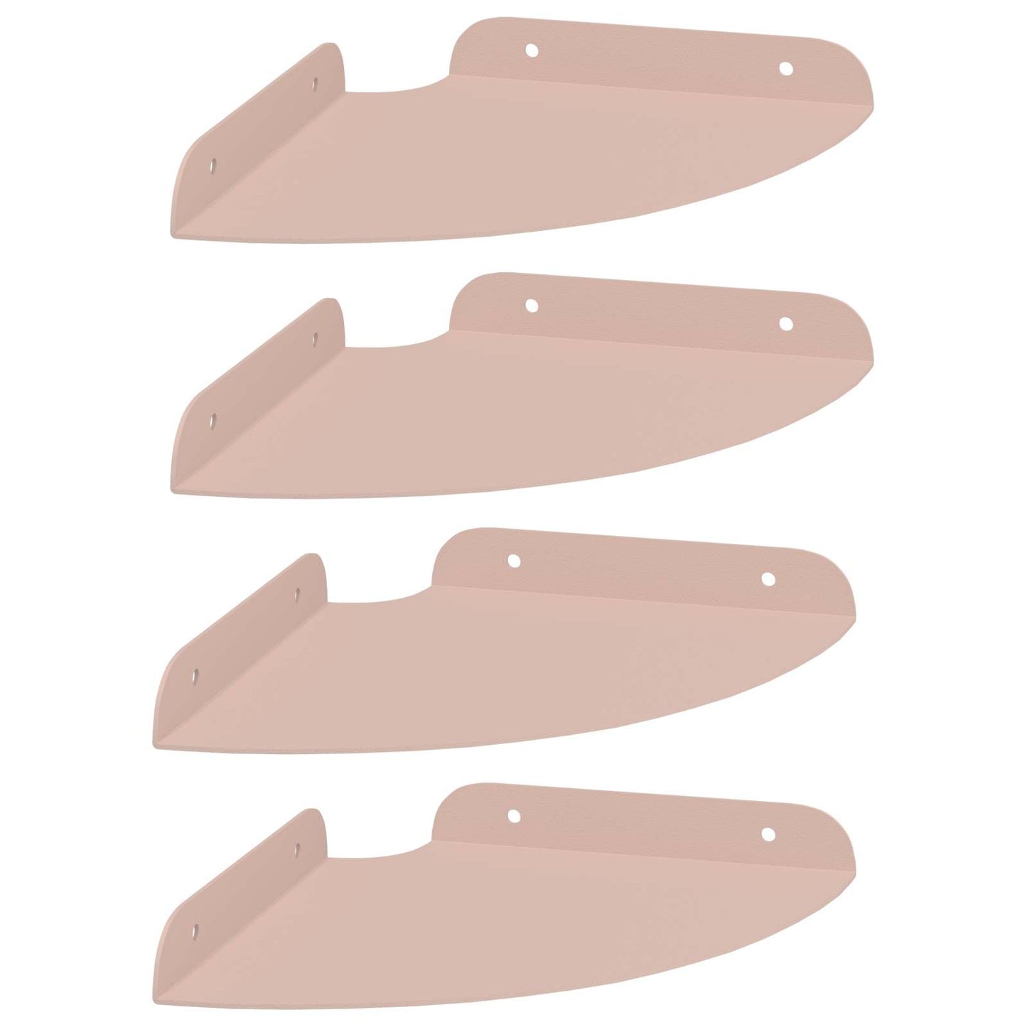 Drijvende plank met plank met opslag 4 pcs Roze 18 x 18 x 2 cm is nu te koop bij PeponiXL, paradijselijk wonen!