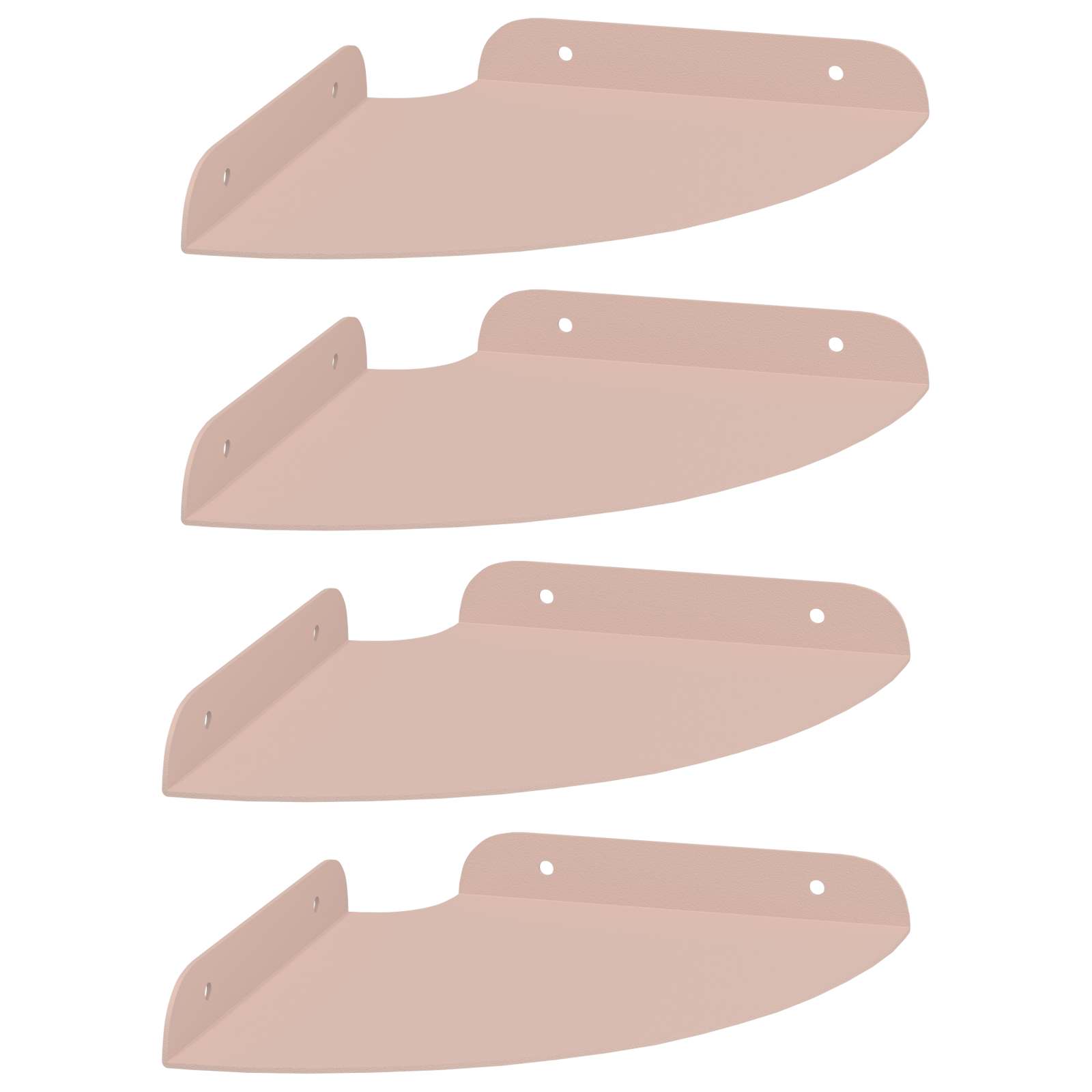 Drijvende plank met plank met opslag 4 pcs Roze 18 x 18 x 2 cm is nu te koop bij PeponiXL, paradijselijk wonen!