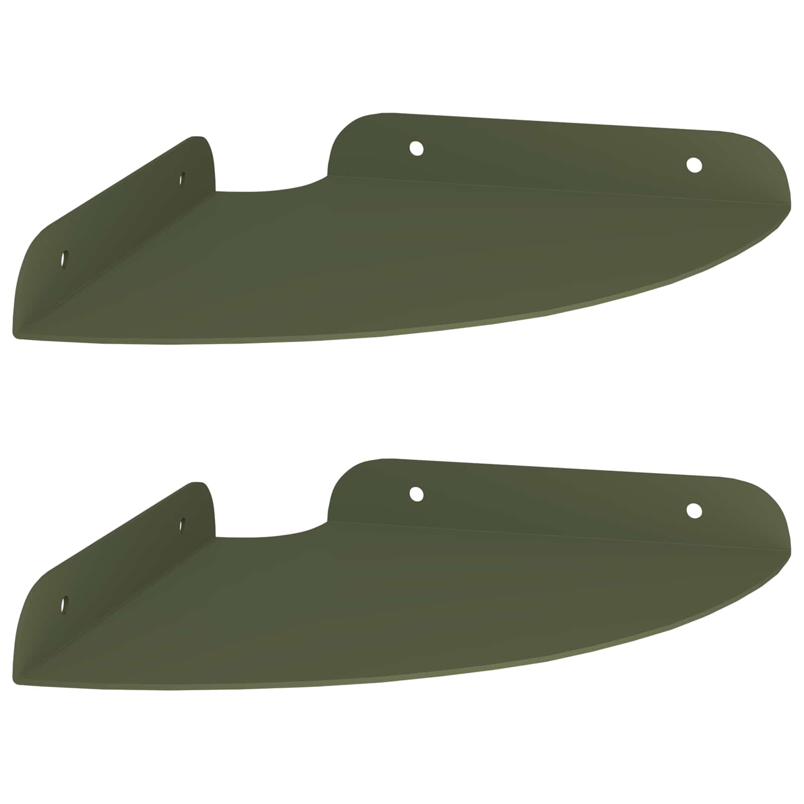 Drijvende plank met plank 2 pcs Olijf Groen 18 x 18 x 2 cm is nu te koop bij PeponiXL, paradijselijk wonen!