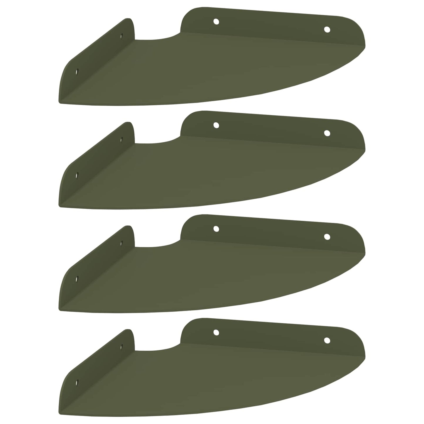 Drijvende plank met plank 4 pcs Olijf Groen 18 x 18 x 2 cm is nu te koop bij PeponiXL, paradijselijk wonen!