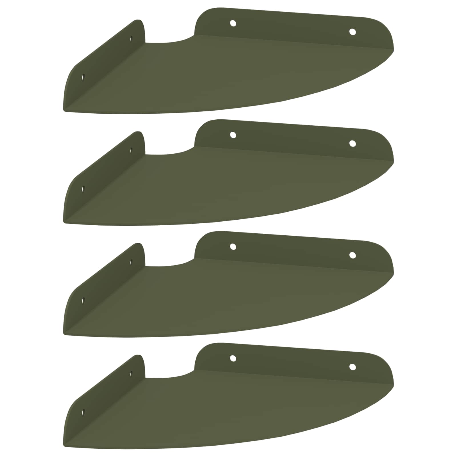 Drijvende plank met plank 4 pcs Olijf Groen 18 x 18 x 2 cm is nu te koop bij PeponiXL, paradijselijk wonen!