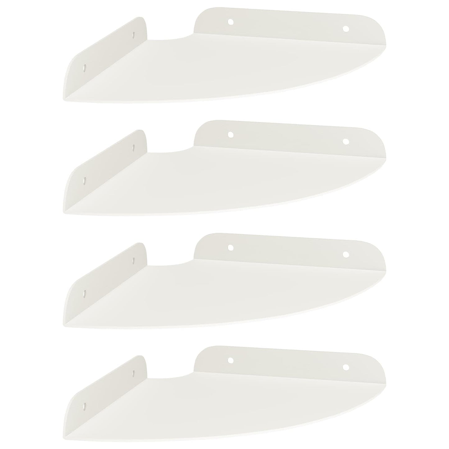 Drijvende plank met plank met opslag 4 pcs Wit 18 x 18 x 2 cm is nu te koop bij PeponiXL, paradijselijk wonen!