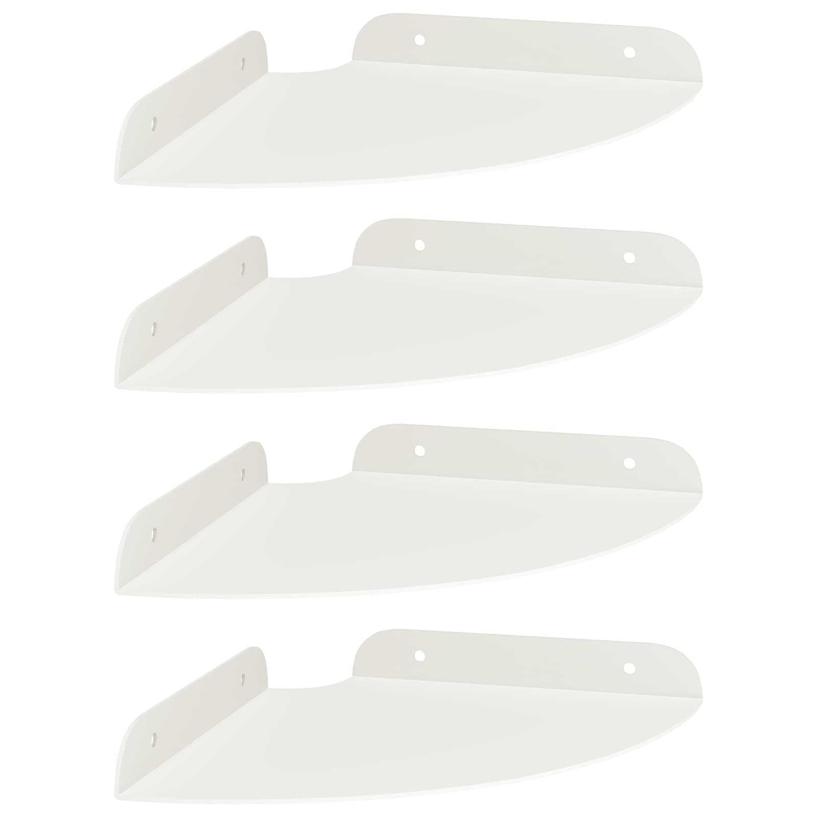 Drijvende plank met plank met opslag 4 pcs Wit 18 x 18 x 2 cm is nu te koop bij PeponiXL, paradijselijk wonen!
