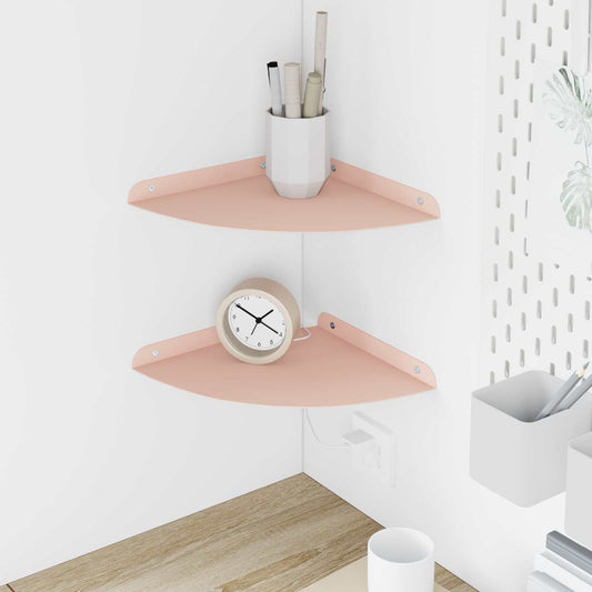 Drijvende plank met plank met opslag 2 pcs Roze 24 x 24 x 2 cm is nu te koop bij PeponiXL, paradijselijk wonen!