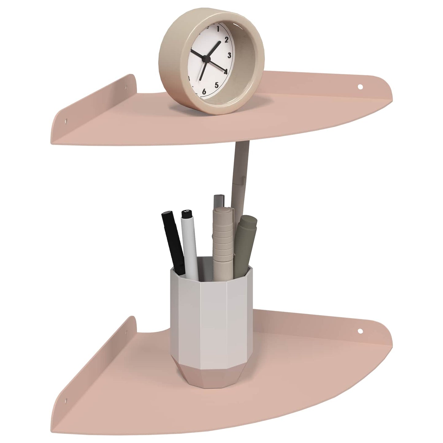 Drijvende plank met plank met opslag 2 pcs Roze 24 x 24 x 2 cm is nu te koop bij PeponiXL, paradijselijk wonen!