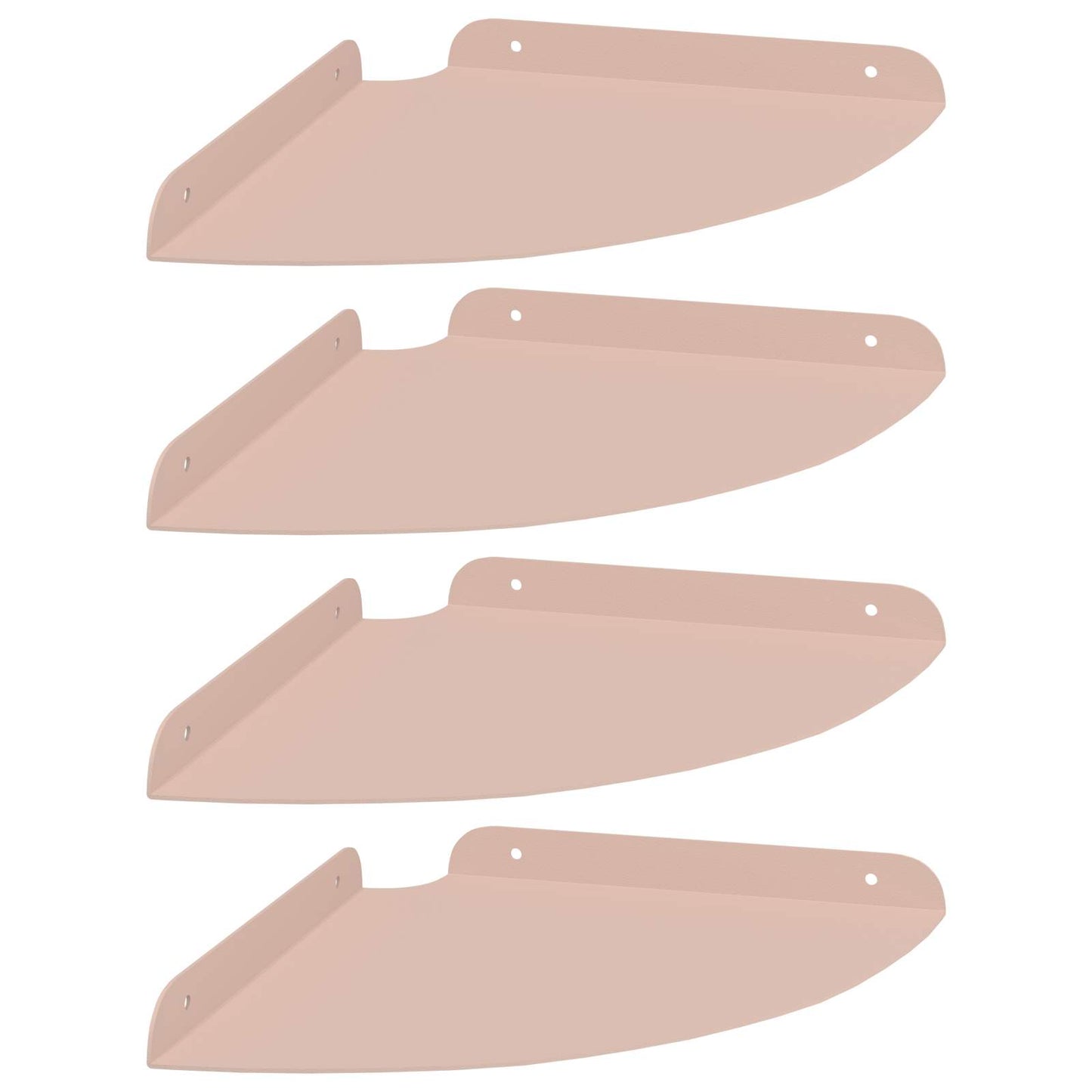 Drijvende plank met plank met opslag 4 pcs Roze 24 x 24 x 2 cm is nu te koop bij PeponiXL, paradijselijk wonen!
