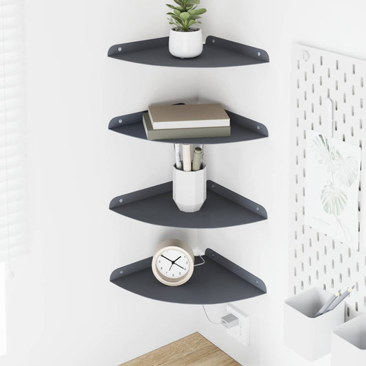 Drijvende plank met plank 4 pcs Antraciet 24 x 24 x 2,3 cm is nu te koop bij PeponiXL, paradijselijk wonen!