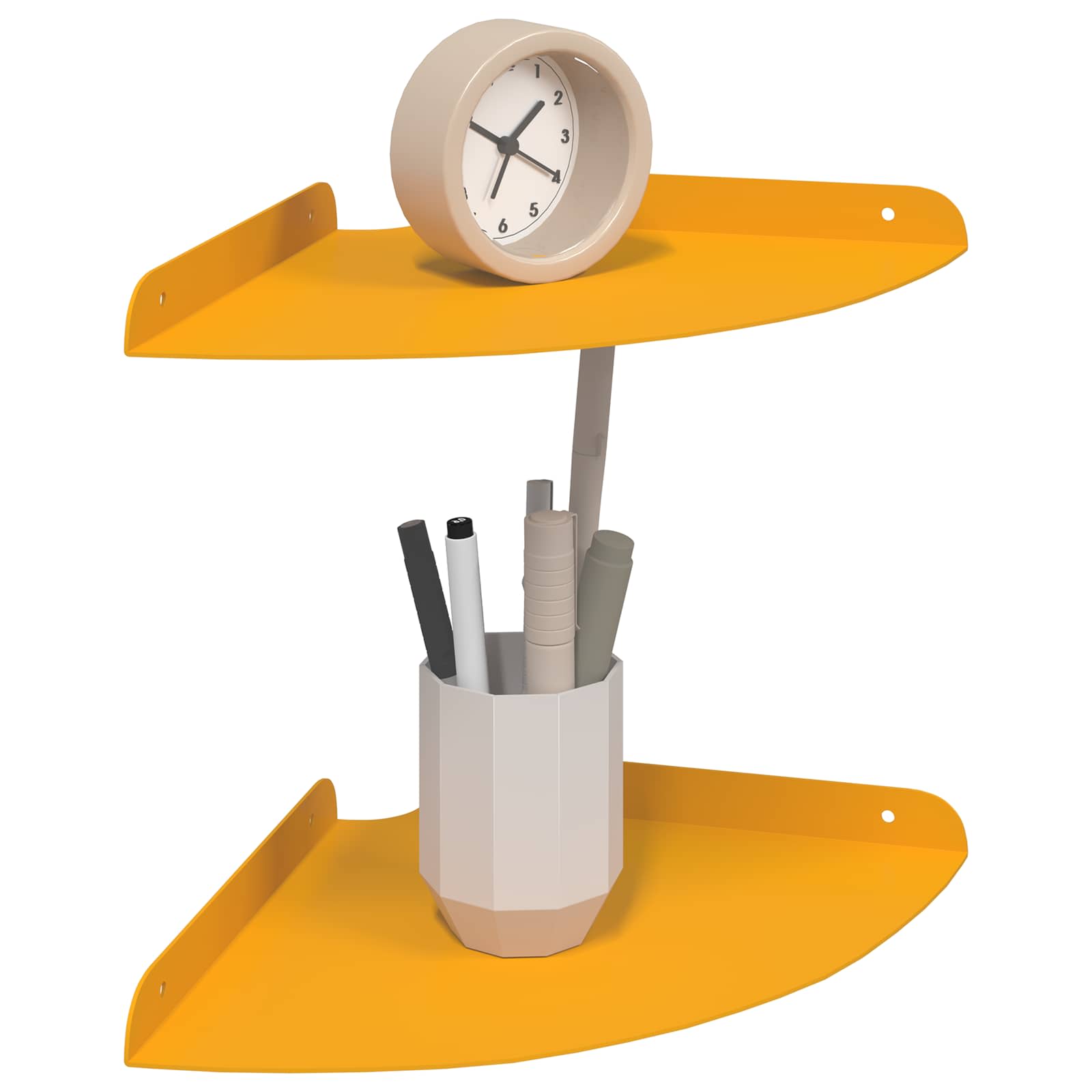 Drijvende plank met plank 2 pcs Mosterdgeel 24 x 24 x 2 cm is nu te koop bij PeponiXL, paradijselijk wonen!