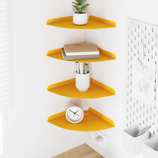 Drijvende plank met plank 4 pcs Mosterdgeel 24 x 24 x 2 cm is nu te koop bij PeponiXL, paradijselijk wonen!