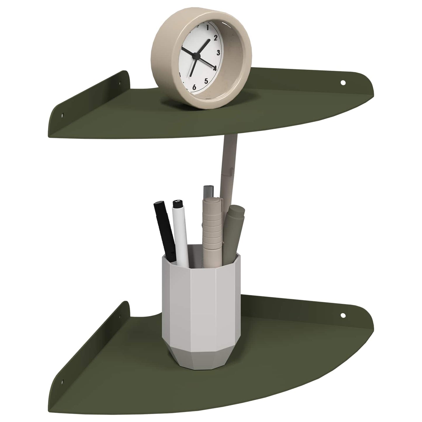 Drijvende plank met plank 2 pcs Olijf Groen 24 x 24 x 2 cm is nu te koop bij PeponiXL, paradijselijk wonen!