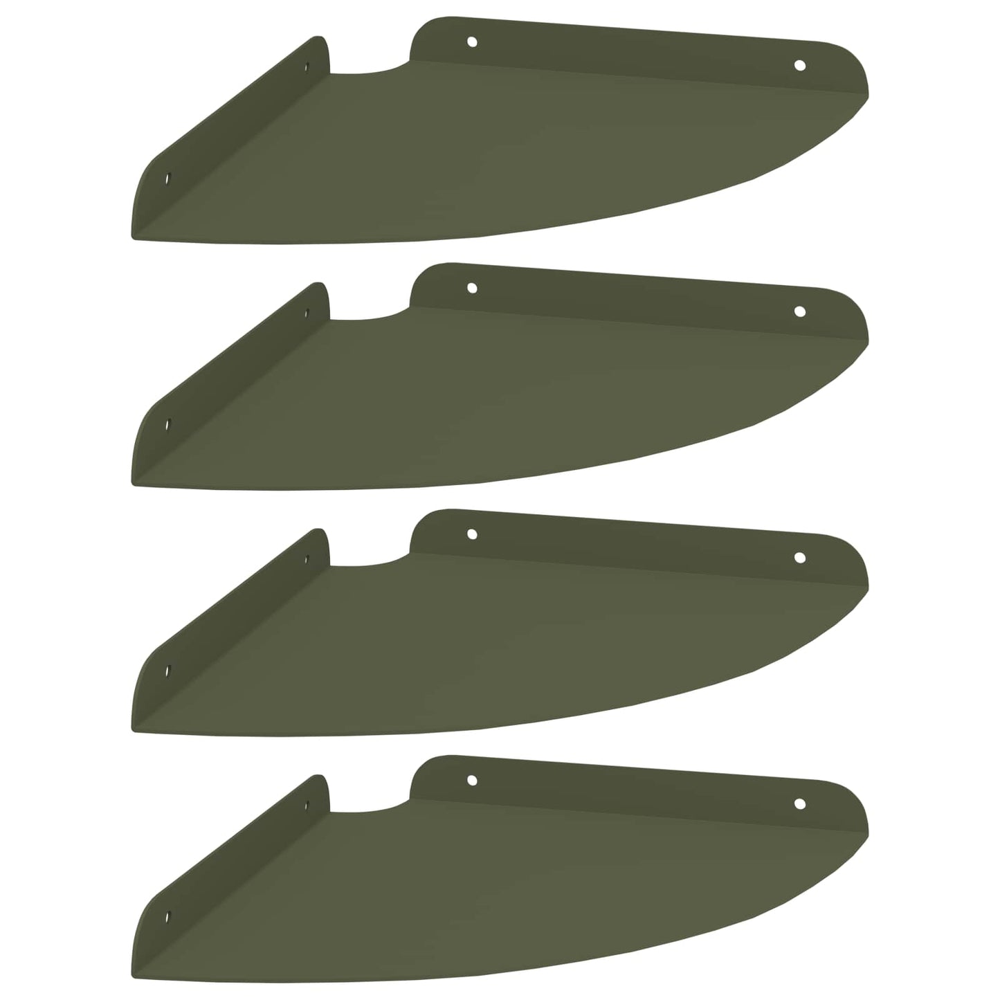Drijvende plank met plank 4 pcs Olijf Groen 24 x 24 x 2 cm is nu te koop bij PeponiXL, paradijselijk wonen!