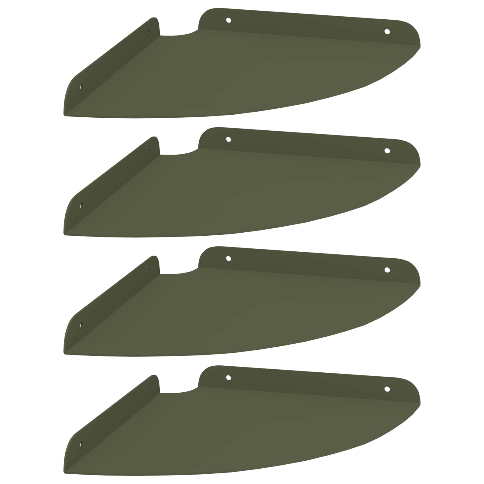 Drijvende plank met plank 4 pcs Olijf Groen 24 x 24 x 2 cm is nu te koop bij PeponiXL, paradijselijk wonen!