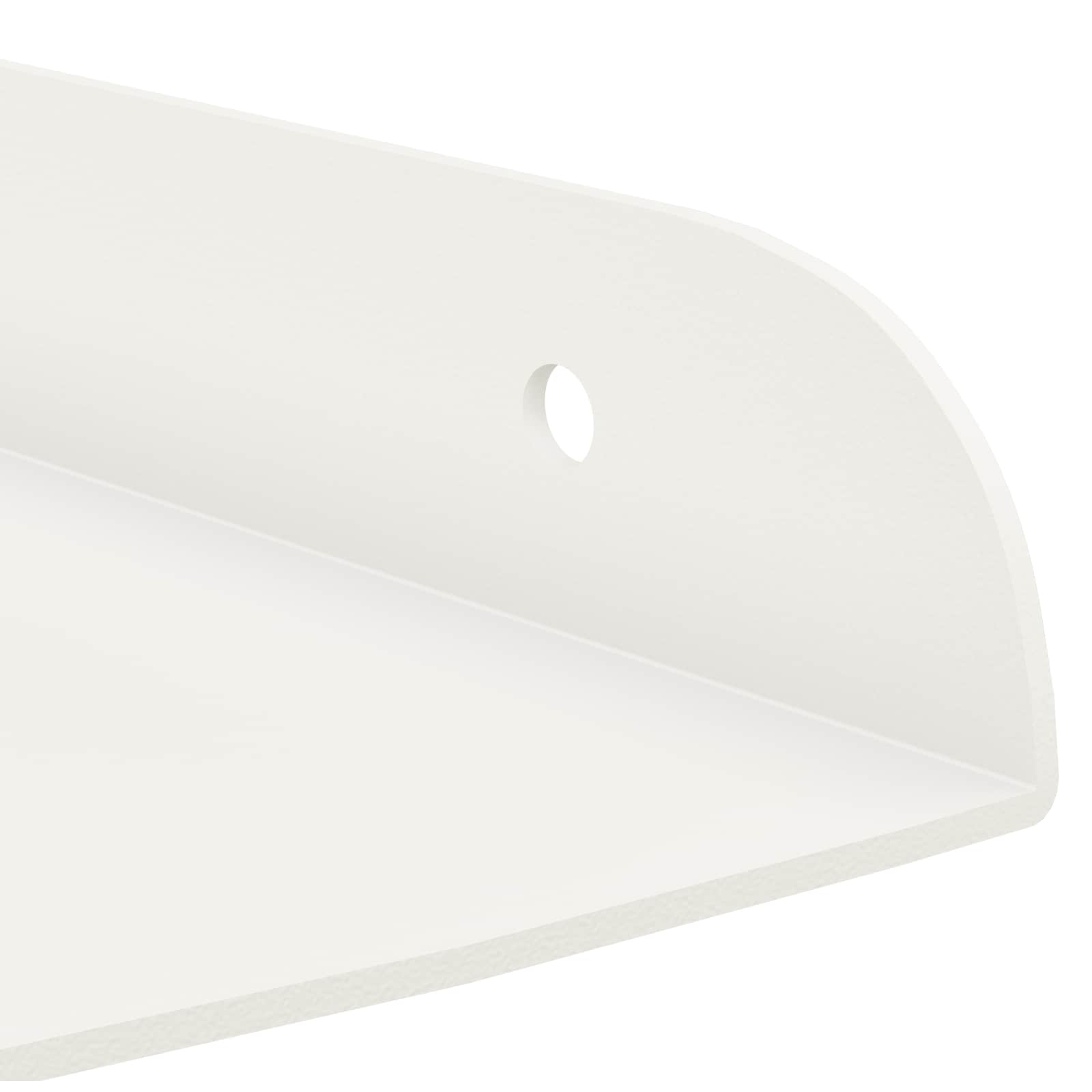 Drijvende plank met plank met opslag 2 pcs Wit 24 x 24 x 2 cm is nu te koop bij PeponiXL, paradijselijk wonen!
