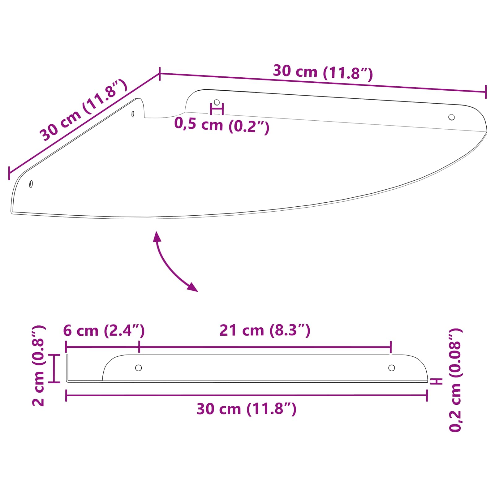 Hoek Vloeiende Plank met plank 2 pcs Zwart 30 x 30 x 2 cm is nu te koop bij PeponiXL, paradijselijk wonen!