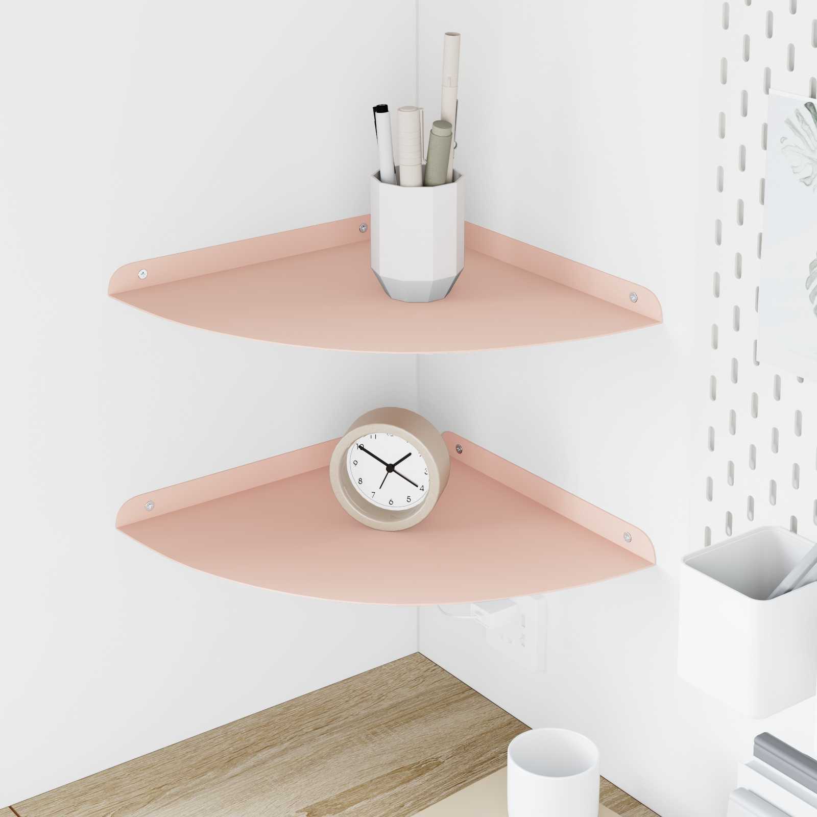 Drijvende plank met plank met opslag 2 pcs Roze 30 x 30 x 2 cm is nu te koop bij PeponiXL, paradijselijk wonen!