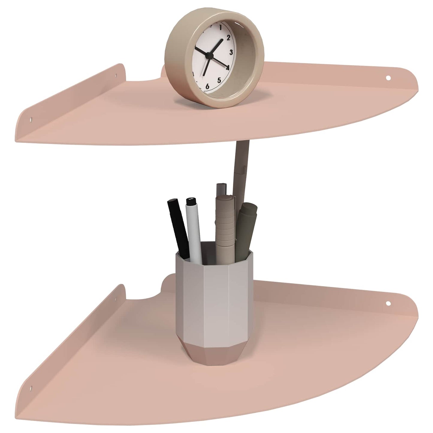 Drijvende plank met plank met opslag 2 pcs Roze 30 x 30 x 2 cm is nu te koop bij PeponiXL, paradijselijk wonen!