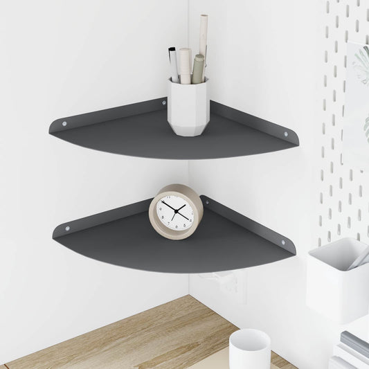 Drijvende plank met plank 2 pcs Antraciet 30 x 30 x 2 cm is nu te koop bij PeponiXL, paradijselijk wonen!