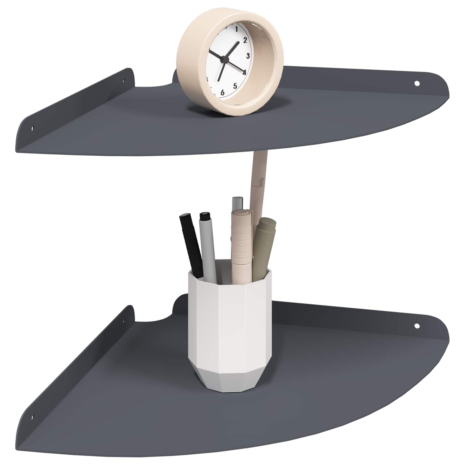 Drijvende plank met plank 2 pcs Antraciet 30 x 30 x 2 cm is nu te koop bij PeponiXL, paradijselijk wonen!