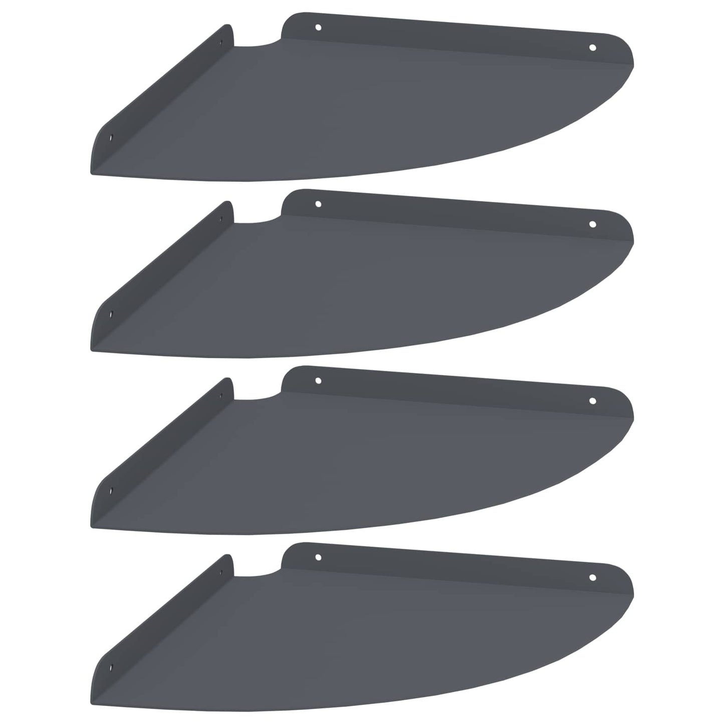 Drijvende plank met plank 4 pcs Antraciet 30 x 30 x 2 cm is nu te koop bij PeponiXL, paradijselijk wonen!