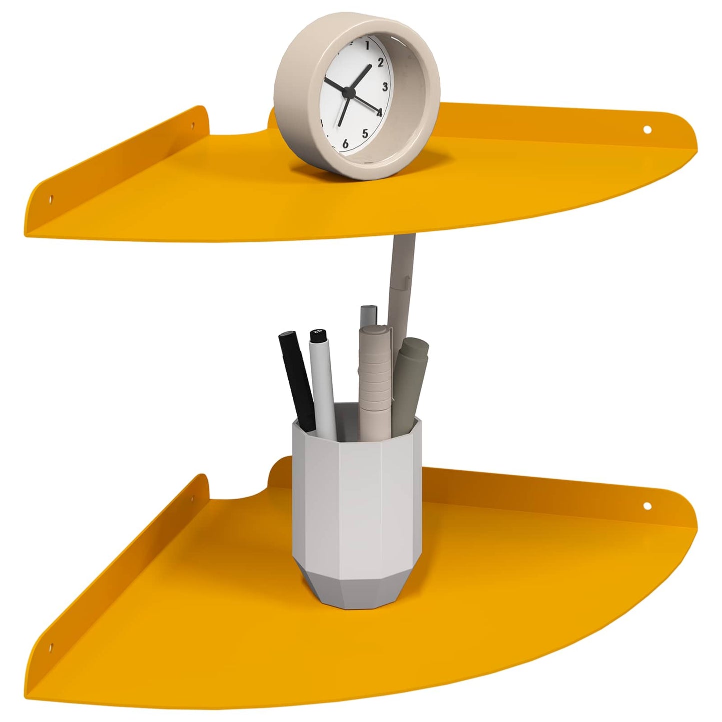 Drijvende plank met plank 2 pcs Mosterdgeel 30 x 30 x 2 cm is nu te koop bij PeponiXL, paradijselijk wonen!