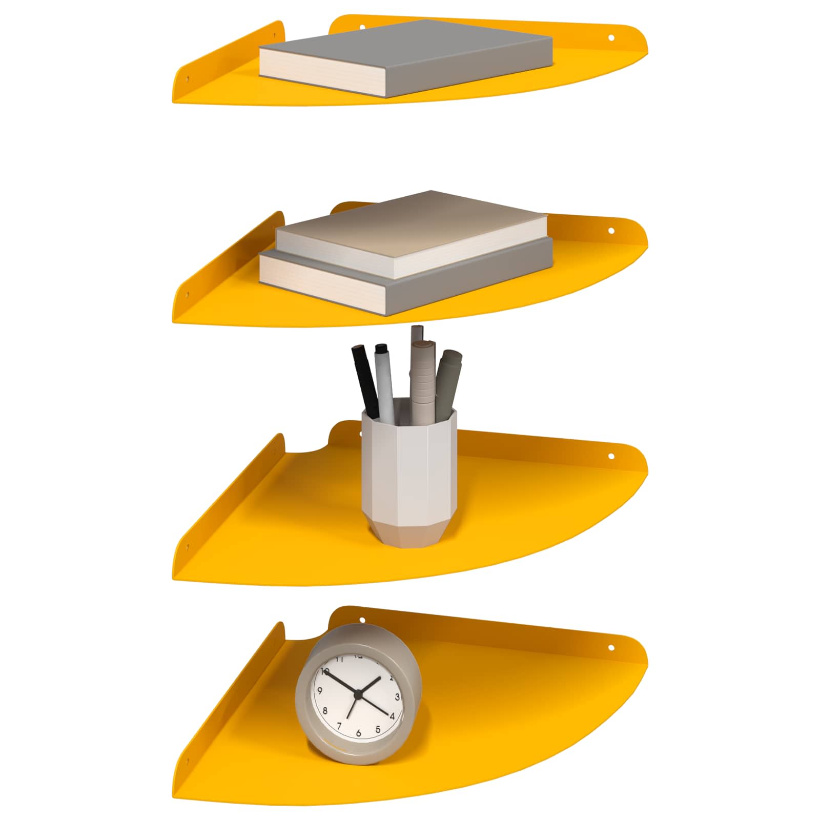 Drijvende plank met plank 4 pcs Mosterdgeel 30 x 30 x 2 cm is nu te koop bij PeponiXL, paradijselijk wonen!