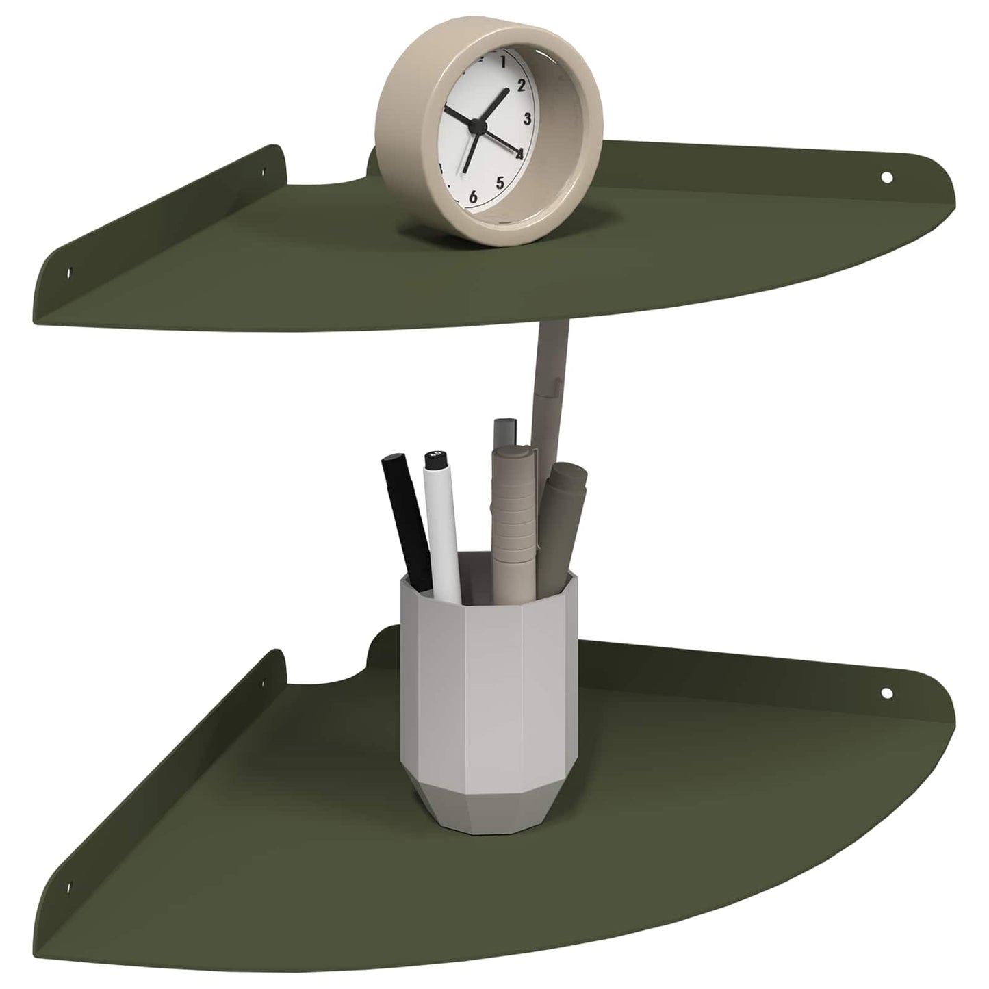 Drijvende plank met plank 2 pcs Olijf Groen 30 x 30 x 2 cm is nu te koop bij PeponiXL, paradijselijk wonen!