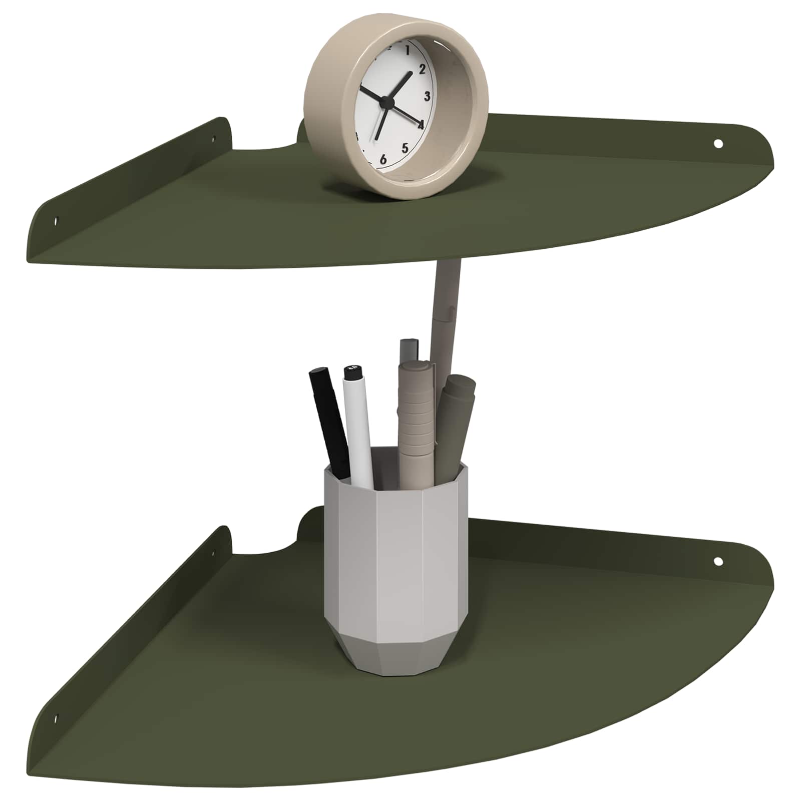 Drijvende plank met plank 2 pcs Olijf Groen 30 x 30 x 2 cm is nu te koop bij PeponiXL, paradijselijk wonen!