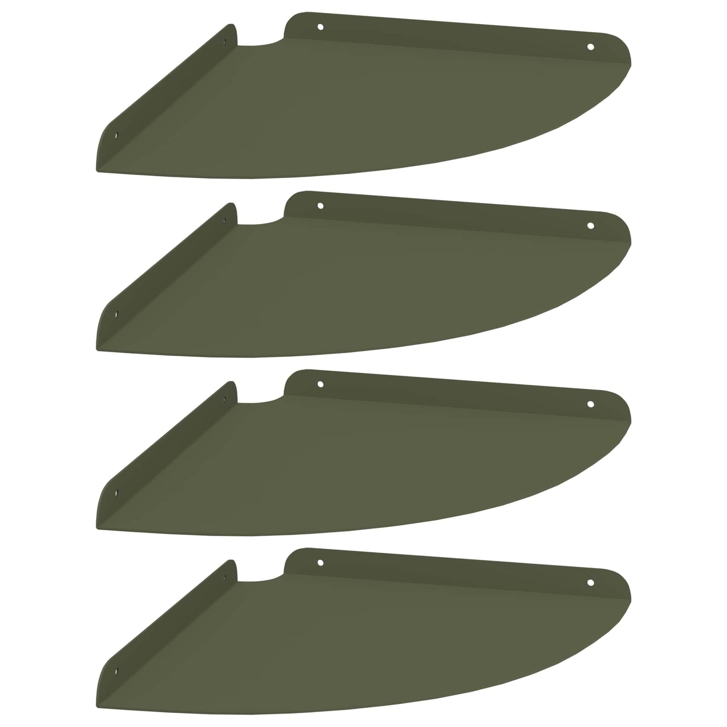Drijvende plank met plank 4 pcs Olijfgroen 30 x 30 x 2 cm is nu te koop bij PeponiXL, paradijselijk wonen!
