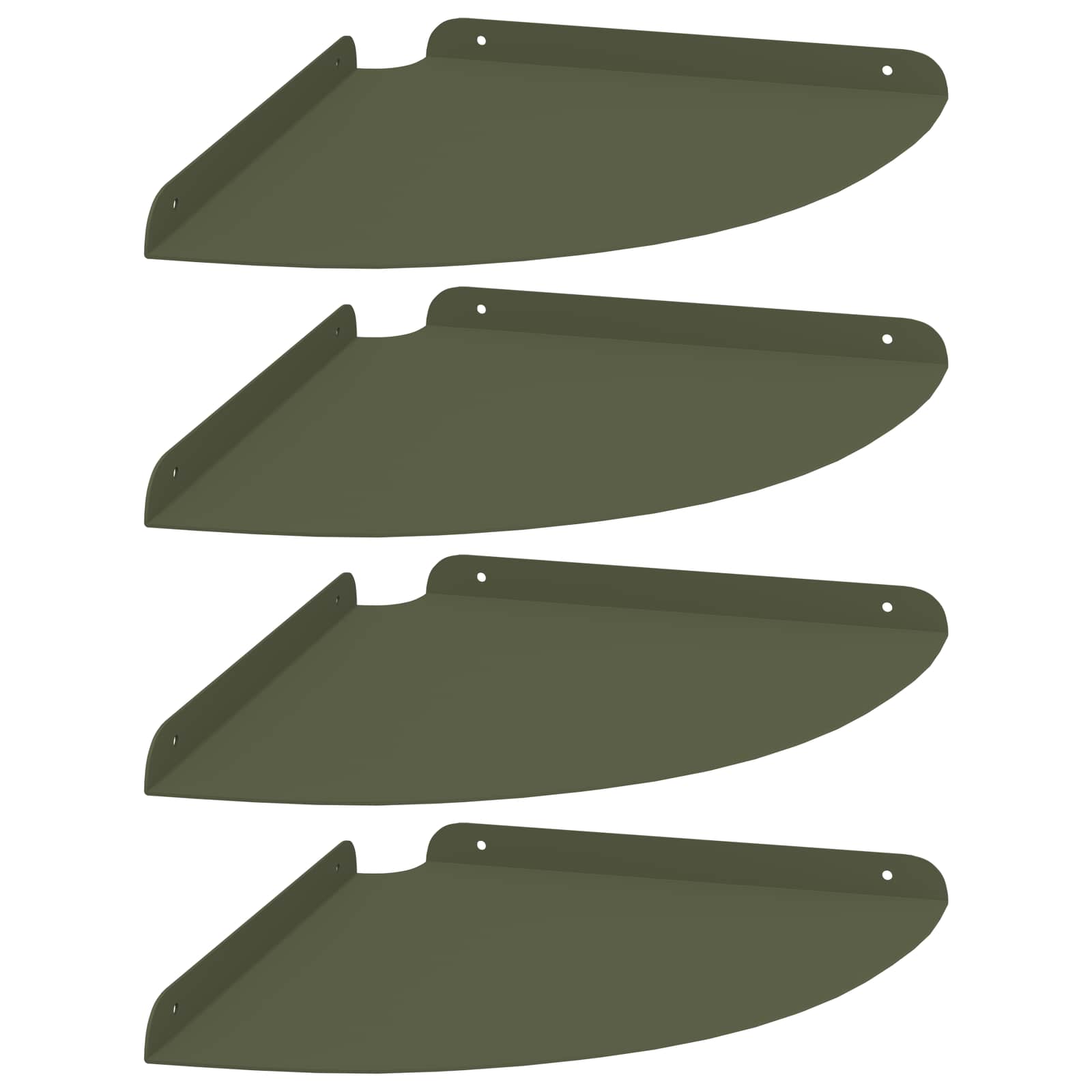 Drijvende plank met plank 4 pcs Olijfgroen 30 x 30 x 2 cm is nu te koop bij PeponiXL, paradijselijk wonen!