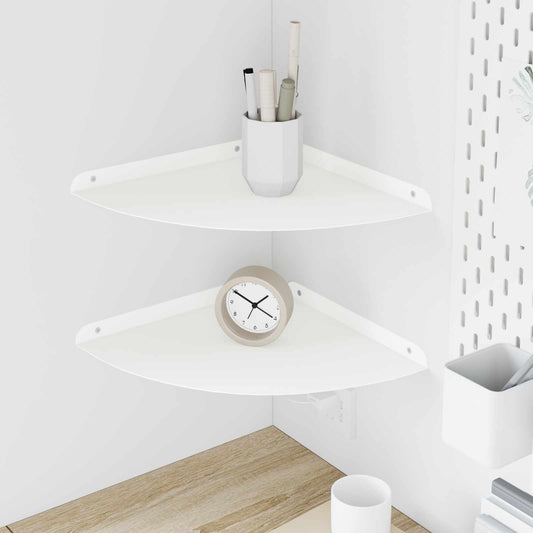 Drijvende plank met plank met opslag 2 pcs Wit 30 x 30 x 2 cm is nu te koop bij PeponiXL, paradijselijk wonen!