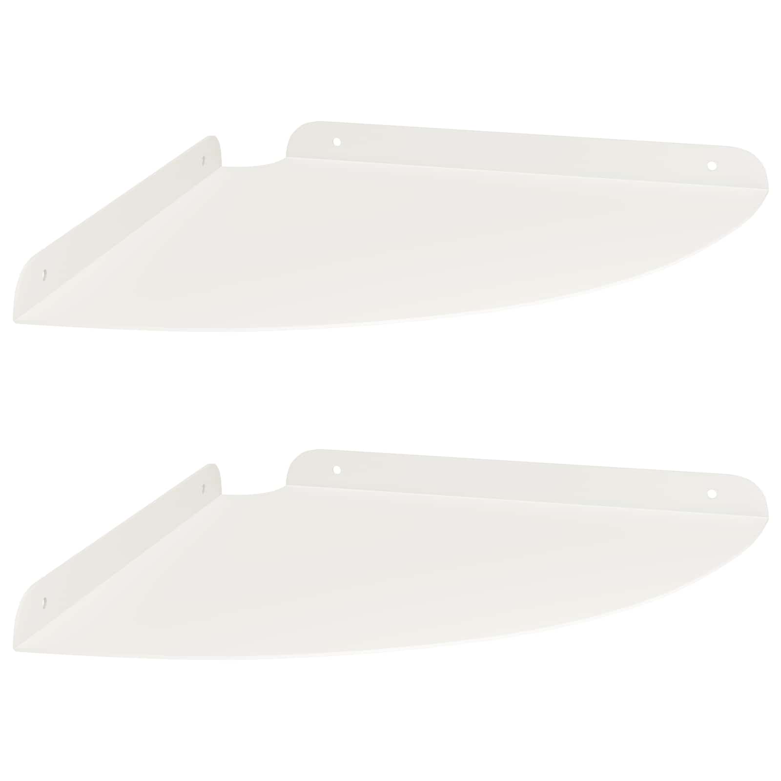 Drijvende plank met plank met opslag 2 pcs Wit 30 x 30 x 2 cm is nu te koop bij PeponiXL, paradijselijk wonen!