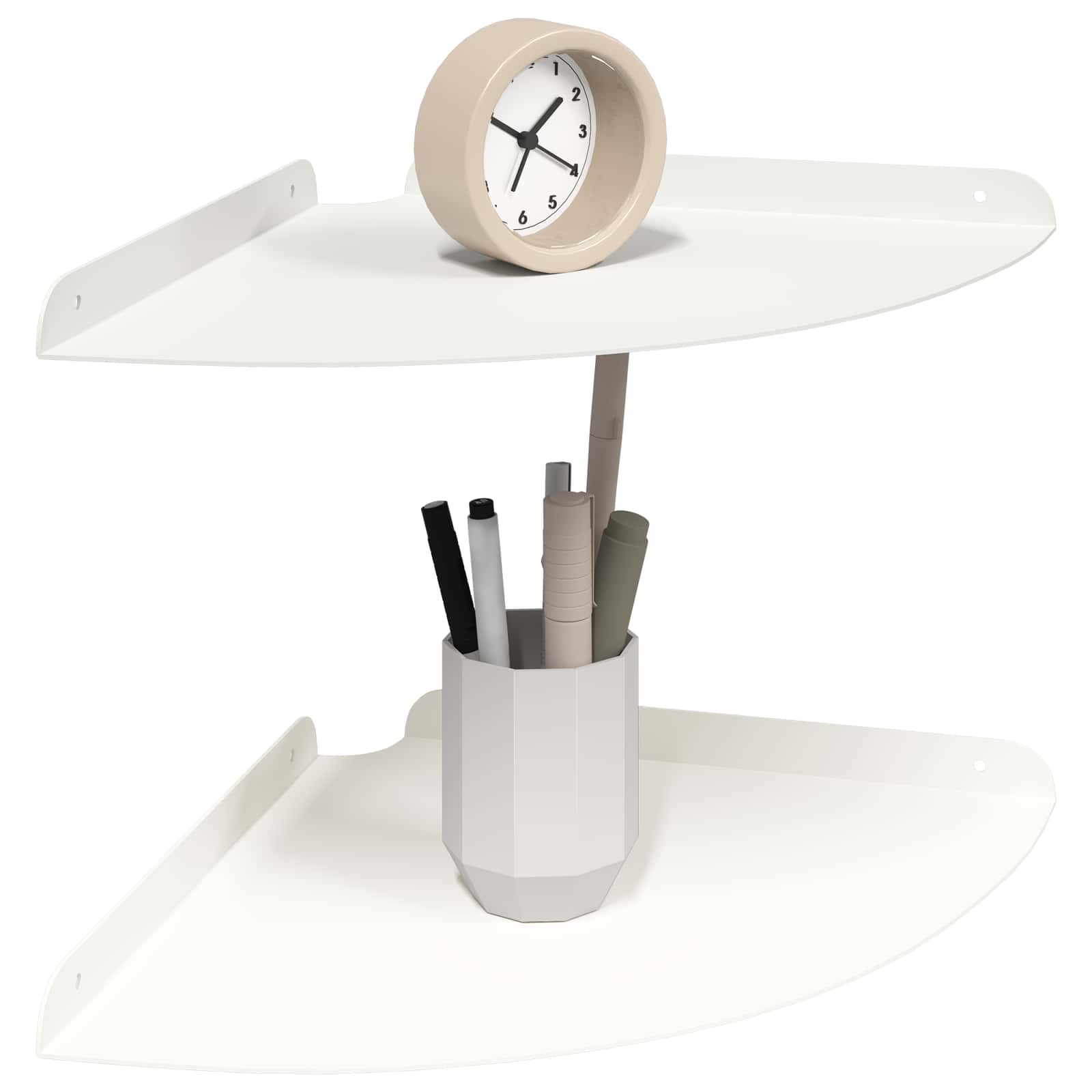 Drijvende plank met plank met opslag 2 pcs Wit 30 x 30 x 2 cm is nu te koop bij PeponiXL, paradijselijk wonen!