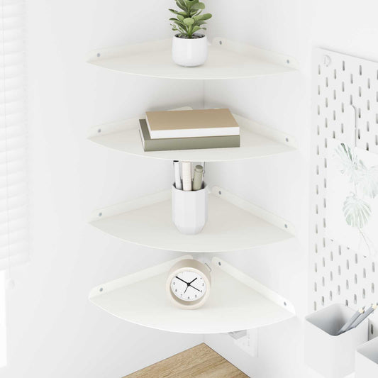 Drijvende plank met plank met opslag 4 pcs Wit 30 x 30 x 2 cm is nu te koop bij PeponiXL, paradijselijk wonen!