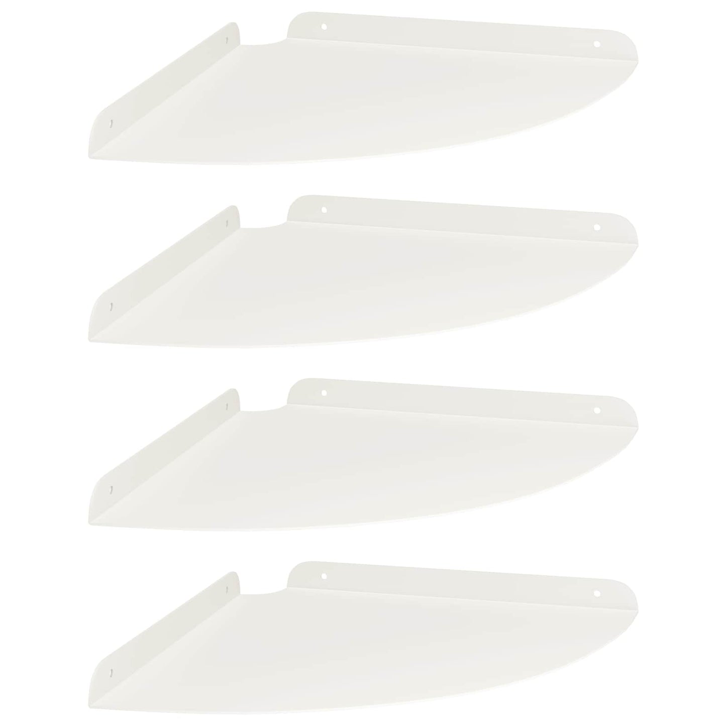 Drijvende plank met plank met opslag 4 pcs Wit 30 x 30 x 2 cm is nu te koop bij PeponiXL, paradijselijk wonen!