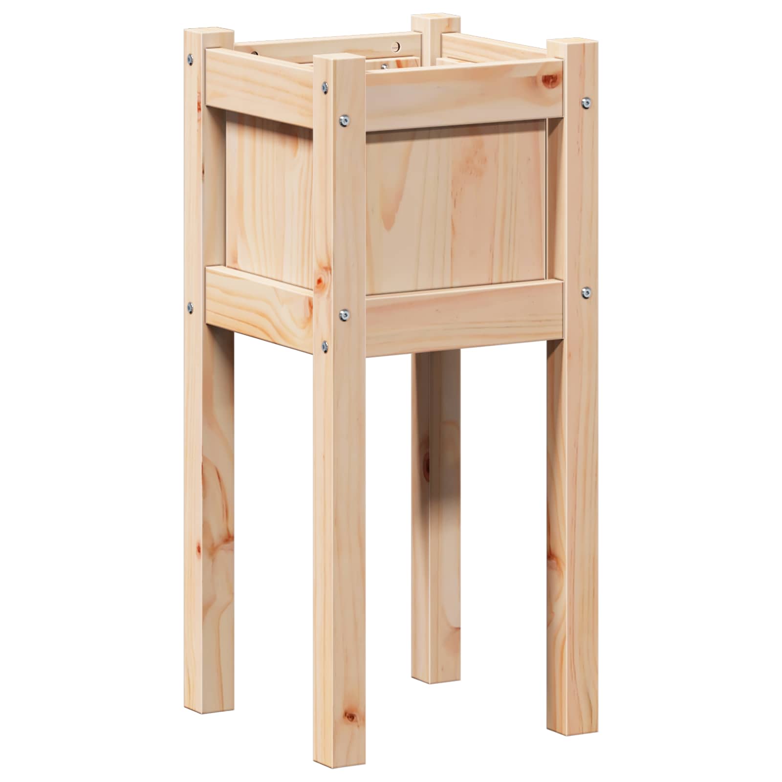 Tuin Bloempot Natuur 31 x 31 x 70 cm Massief grenenhout is nu te koop bij PeponiXL, paradijselijk wonen!