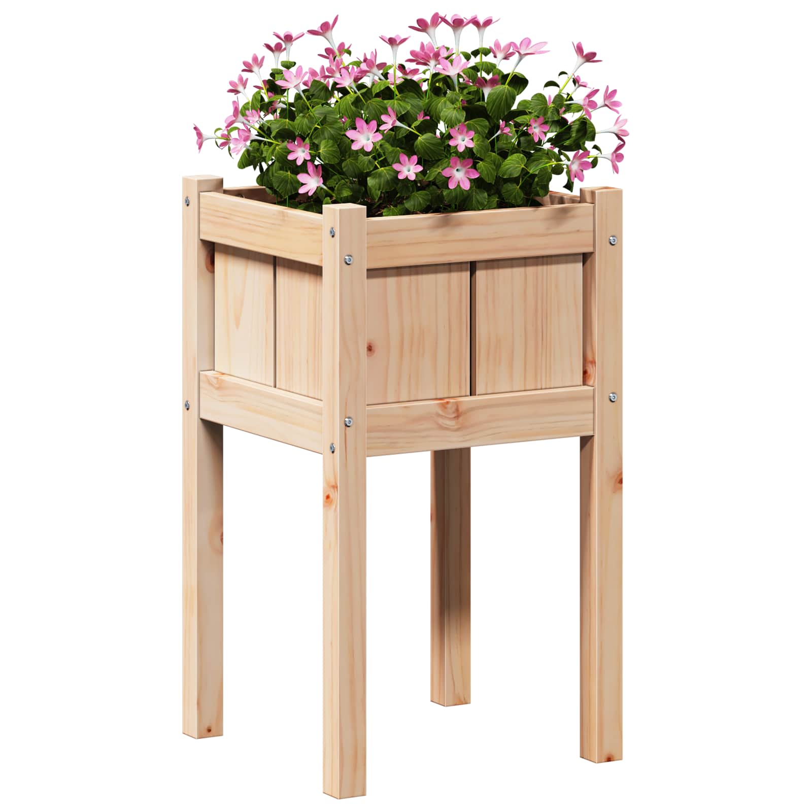 Tuin Bloempot Natuur 40 x 40 x 70 cm Massief grenenhout is nu te koop bij PeponiXL, paradijselijk wonen!